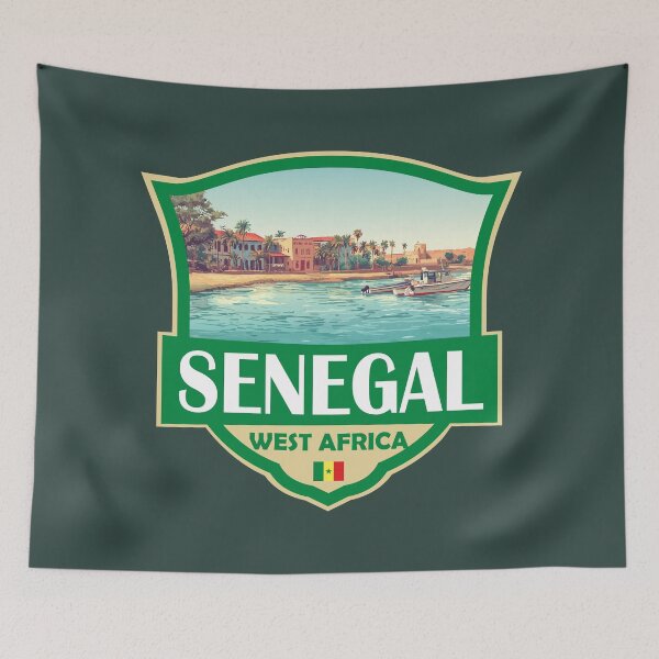 Item preview, Senegal Illustration Retro Badge designed and sold by KrisSidDesigns.
