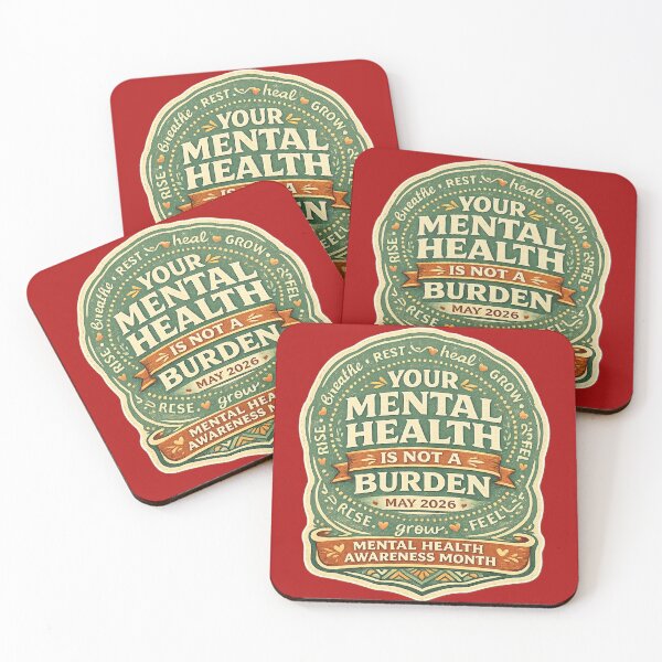 Item preview, Your Mental Health Is Not a Burden – May 2026 Awareness Month Empowering Typography Art | Therapy Gift designed and sold by irfanshikh.