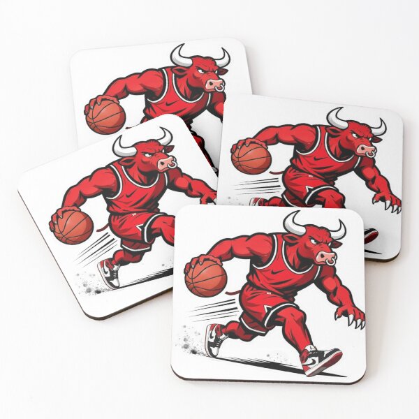 Item preview, Fierce Red Bull Basketball Player Mascot designed and sold by Pandora´s Box.