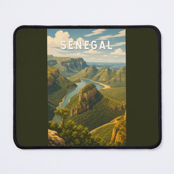 Item preview, Senegal Illustration Travel Art Vintage designed and sold by KrisSidDesigns.
