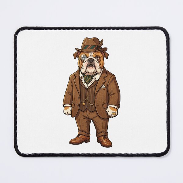 Item preview, Wealthy Bulldog Retro 70s Dog T-Shirt Design designed and sold by Prism-Bubble.