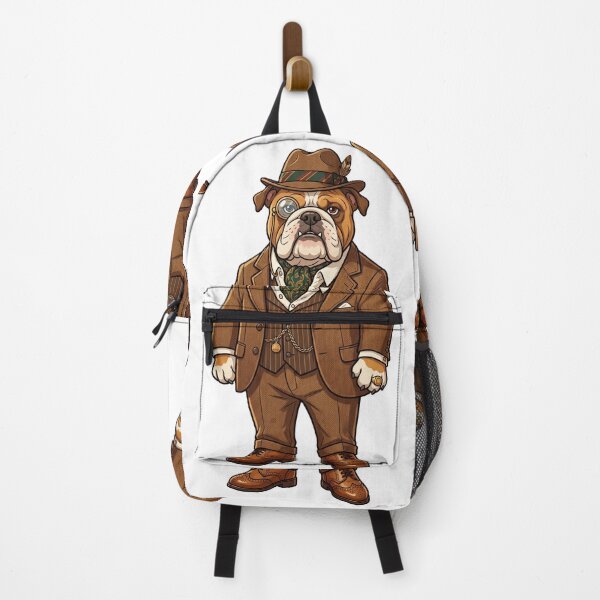 Item preview, Wealthy Bulldog Retro 70s Dog T-Shirt Design designed and sold by Prism-Bubble.