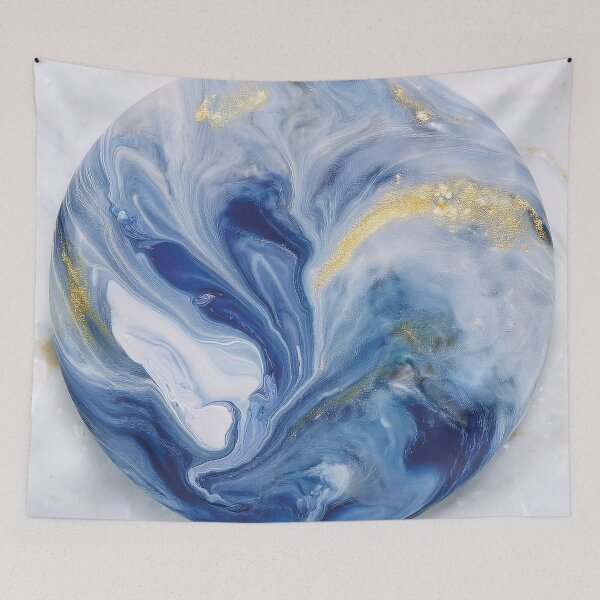 Item preview, Abstract Art - Fluid Art Blue Marble  designed and sold by Becky-Poppins.