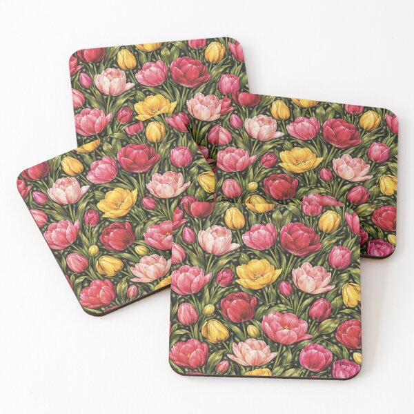 Item preview, Maximalist Tulip Pattern designed and sold by Velvet Botanica Atelier.
