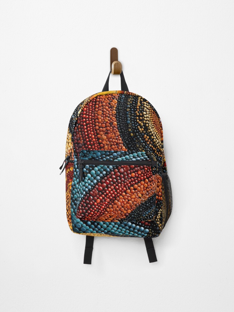 Thumbnail 1 of 3, Backpack, Solar Core Mosaic Pattern designed and sold by BasajaunStudio.