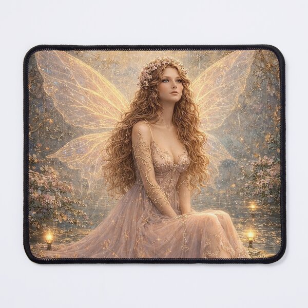 Item preview, Dreamy Celtic Fairy in Soft Golden Tones designed and sold by doinitzart.
