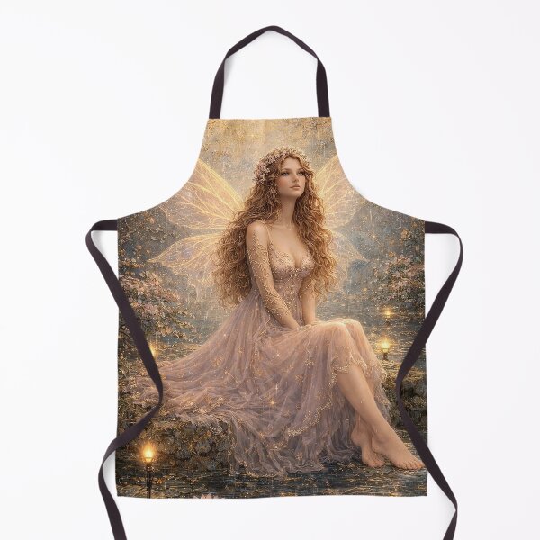 Item preview, Dreamy Celtic Fairy in Soft Golden Tones designed and sold by doinitzart.