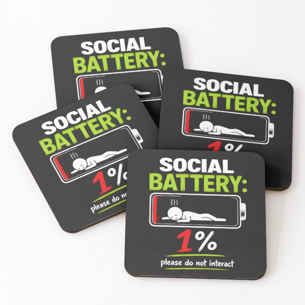 Item preview, Social Battery 1 Percent  Battery Low Please Do Not Interact designed and sold by KLYMERACRUE.