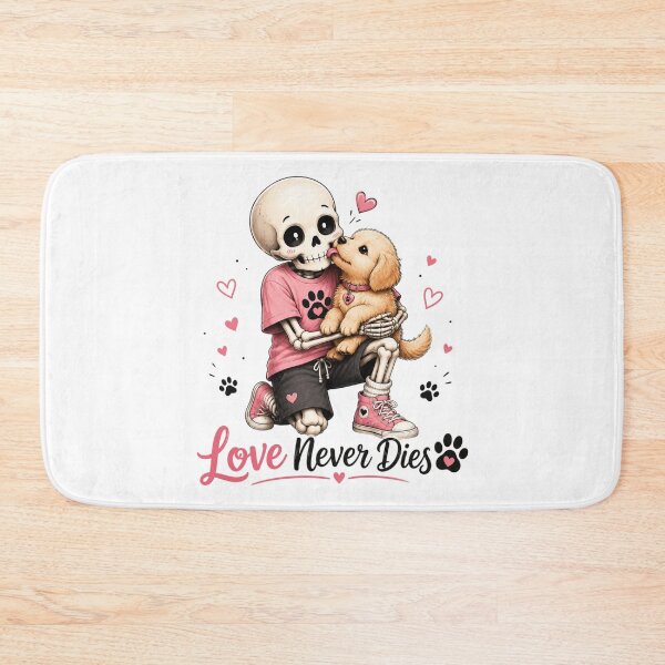 Item preview, Love Never Dies Skeleton & Puppy | Cute Gothic Dog Lover Aesthetic Design designed and sold by LOLKart.