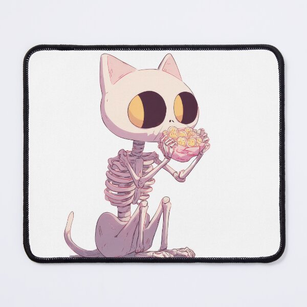 Item preview, Cute Cat Skeleton Eating Snacks Spooky Kawaii Halloween Cat Skull Funny Gothic Cat Gift designed and sold by CozyPawCo.