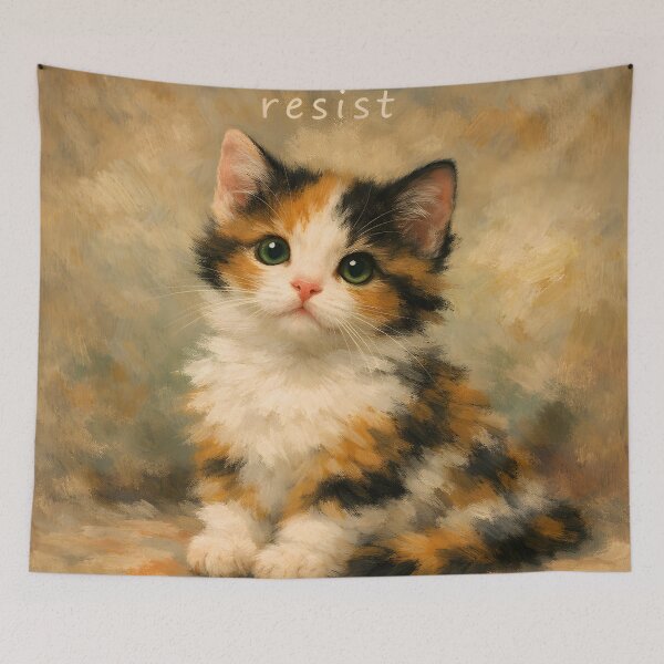 Item preview, Resist the Sweet Calico Kitten designed and sold by TinCatOutPost.
