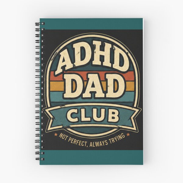 Item preview, ADHD Dad Club Not Perfect Always Trying Retro Vintage Father's Day Gift designed and sold by CollectionsJEm.