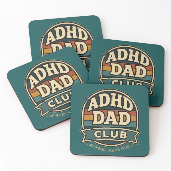 Item preview, ADHD Dad Club Not Perfect Always Trying Retro Vintage Father's Day Gift designed and sold by CollectionsJEm.
