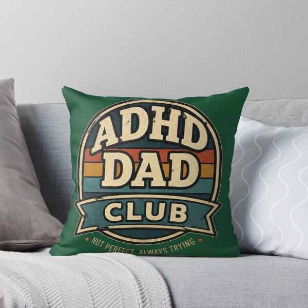 Item preview, ADHD Dad Club Not Perfect Always Trying Retro Vintage Father's Day Gift designed and sold by CollectionsJEm.