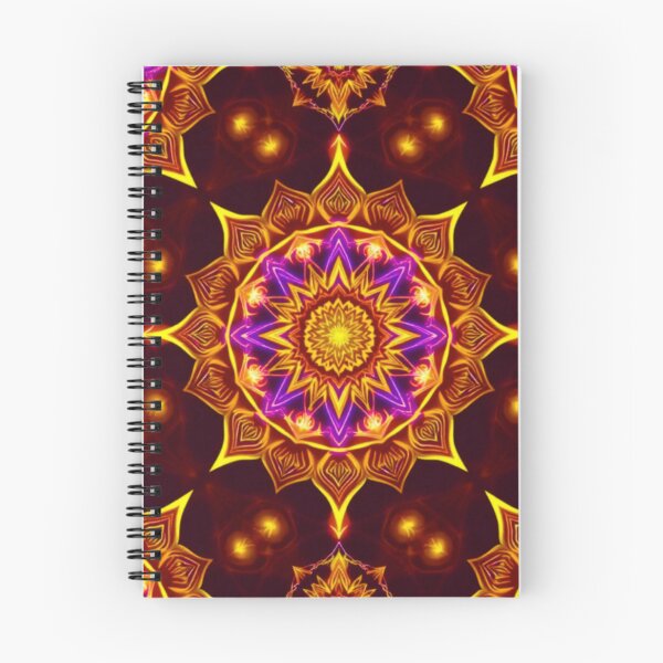 Item preview, Orange Yellow Kaleidoscope Mandala Dark Background Meditation Spiritual Art designed and sold by Good Vibes .