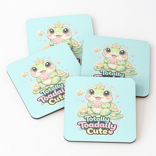 Item preview, Pastel Cute Frog “Totally Toadally Cute” Kawaii Animal Sticker designed and sold by Nusha Creations.