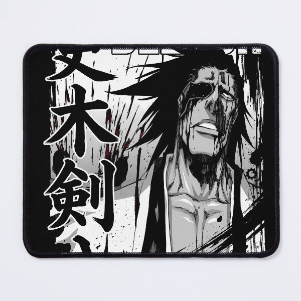 Item preview, Spiky Black Hair Eyepatch Warrior Fan Art – Ragged Haori Berserker Design designed and sold by Senpaiwaves.
