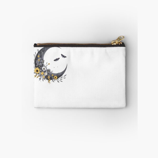 Item preview, Black Crescent Witchy Sticker - Cottagecore Aesthetic Design designed and sold by MoonAndMossStudio.