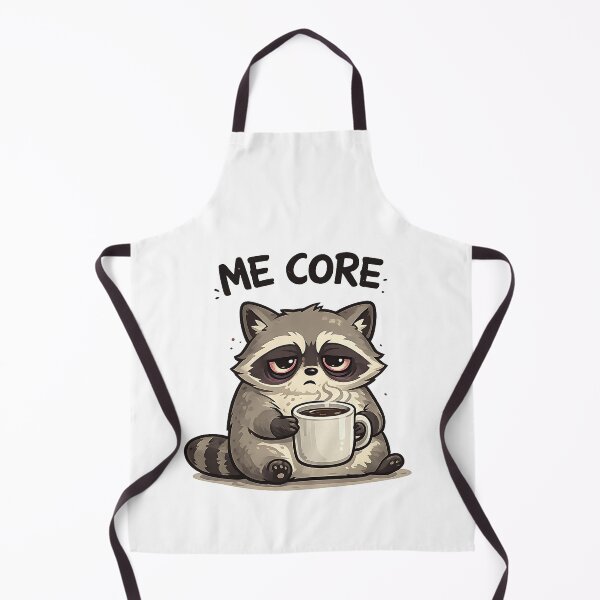 Item preview, Tired Raccoon With Coffee Me Core Relatable Meme designed and sold by LumePrint.