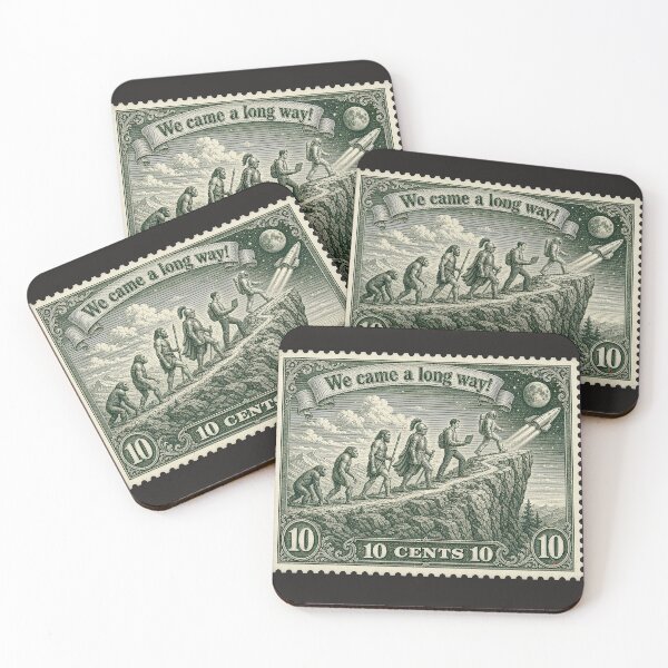 Item preview, From Primates to Astronauts: Vintage Stamp designed and sold by 9xgraphics.