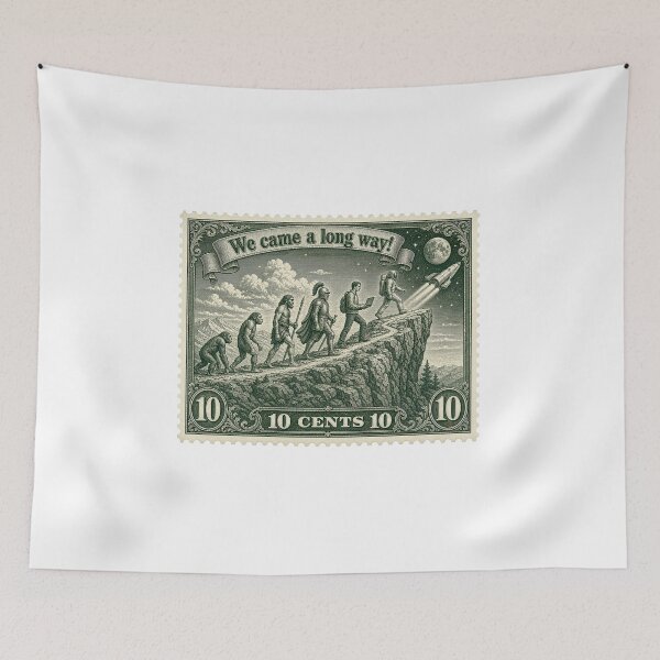 Item preview, From Primates to Astronauts: Vintage Stamp designed and sold by 9xgraphics.