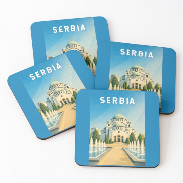 Item preview, Serbia Illustration Travel Art Vintage designed and sold by KrisSidDesigns.
