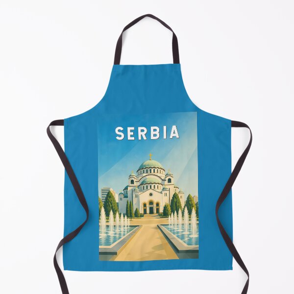 Item preview, Serbia Illustration Travel Art Vintage designed and sold by KrisSidDesigns.