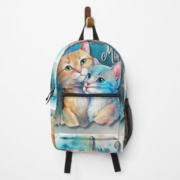 Item preview, Love You More | Cute Cat Couple Watercolor Illustration designed and sold by Angellacelin.