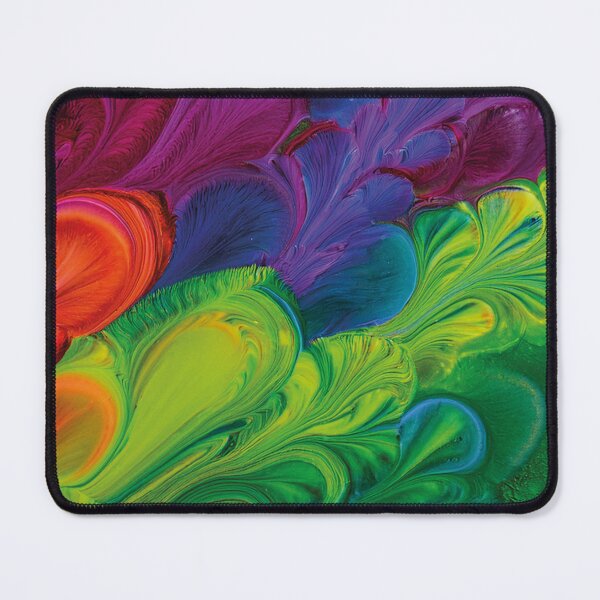 Item preview, Abstract Art - Fluid Art Colorful Feathers designed and sold by Becky-Poppins.