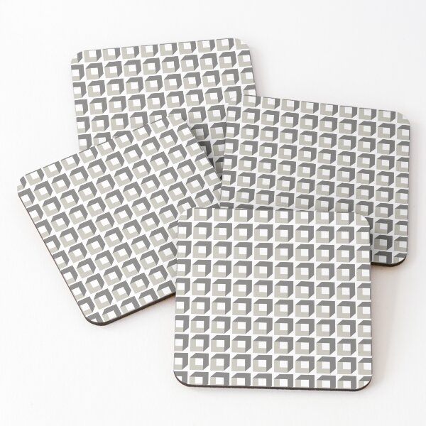 Item preview, Gray & white cubes seamless pattern designed and sold by Mint + Midnight.