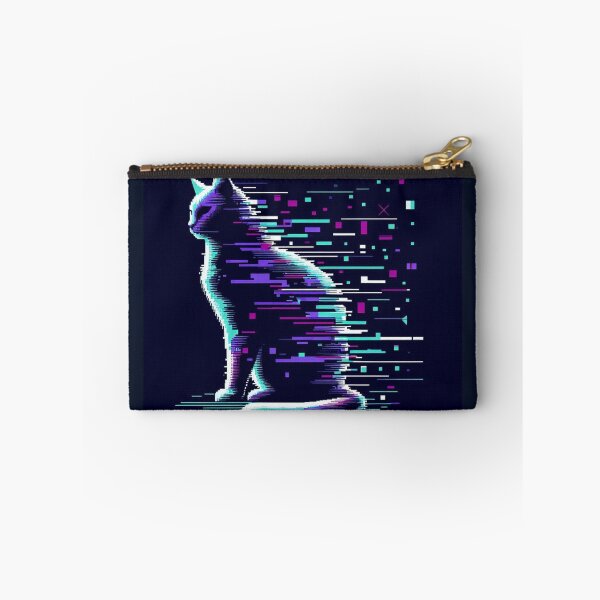 Item preview, Glitch Cat – Neon Digital Art designed and sold by Dogandesighn.
