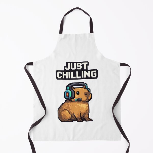 Item preview, Just Chilling Pixel Art Gamer Capybara Retro Meme designed and sold by LumePrint.