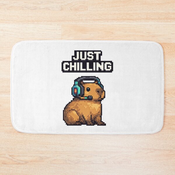 Item preview, Just Chilling Pixel Art Gamer Capybara Retro Meme designed and sold by LumePrint.
