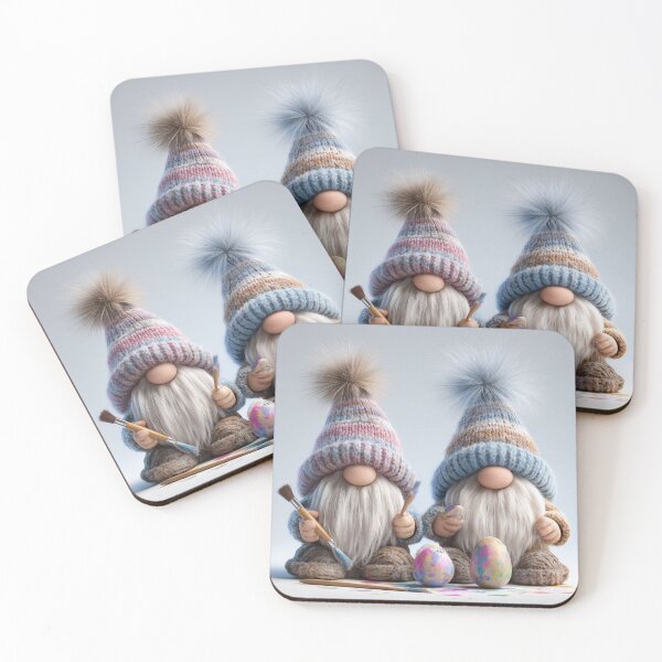 Item preview, ? Easter Gnomes Painting Eggs - Cute Nordic Gonks Spring Art designed and sold by Hakubiya.