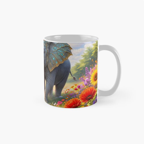 Artikelvorschau, Elefant in einem farbenprächtigen Blumenfeld entworfen und verkauft von cuprum.