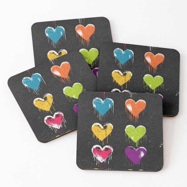 Item preview, Colourful street Art Heart pattern designed and sold by Shirl's .