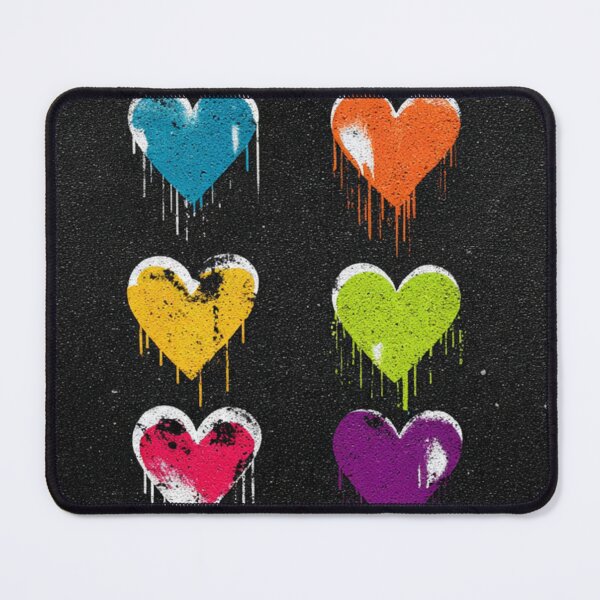 Item preview, Colourful street Art Heart pattern designed and sold by Shirl's .