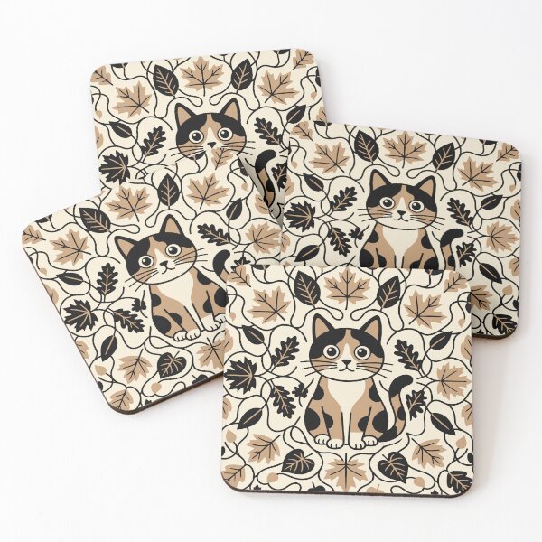 Item preview, Minimalist Calico Cat - Autumn Edition designed and sold by Pulpa-grafica.