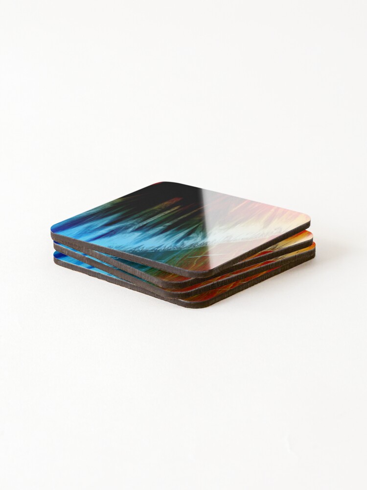 Thumbnail 4 of 5, Coasters (Set of 4), Rainbow Rising Cliff designed and sold by Predlicode.