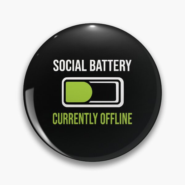 Artikelvorschau, Introvertierter Entwickler, Social Battery, Offline-Modus, Lustiges Geschenk entworfen und verkauft von Ixnor.