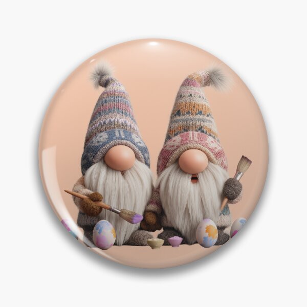 Item preview, ? Rustic Nordic Easter Gnomes Painting Eggs - Farmhouse Spring Art designed and sold by Hakubiya.