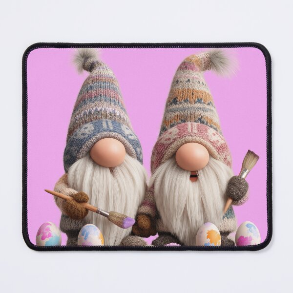 Item preview, ? Rustic Nordic Easter Gnomes Painting Eggs - Farmhouse Spring Art designed and sold by Hakubiya.