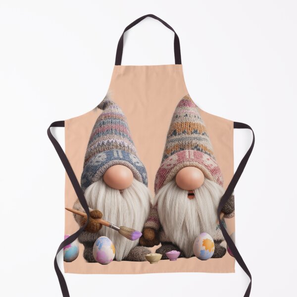 Item preview, ? Rustic Nordic Easter Gnomes Painting Eggs - Farmhouse Spring Art designed and sold by Hakubiya.