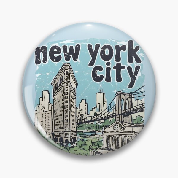 Item preview, NYC New York City Cute Skyline Retro Cityscape  designed and sold by HowToCanadian.