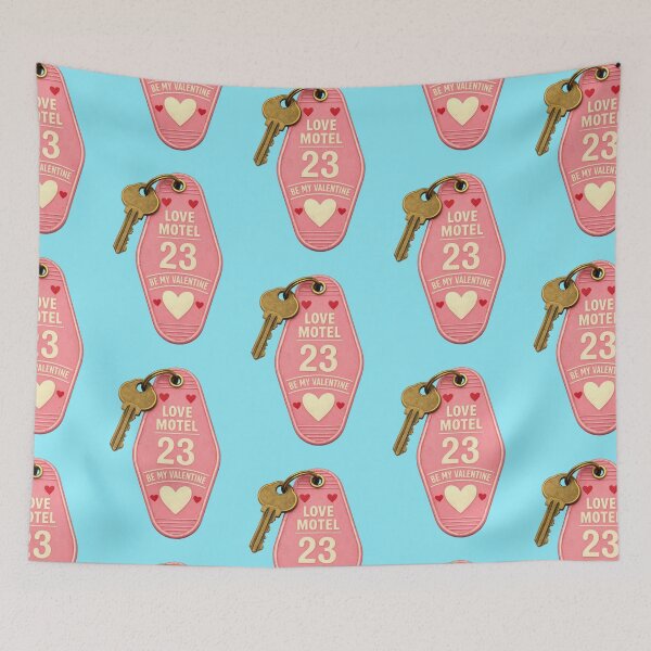 Item preview, Love Motel Valentine Keyring Retro Aesthetic designed and sold by Mauswohn.