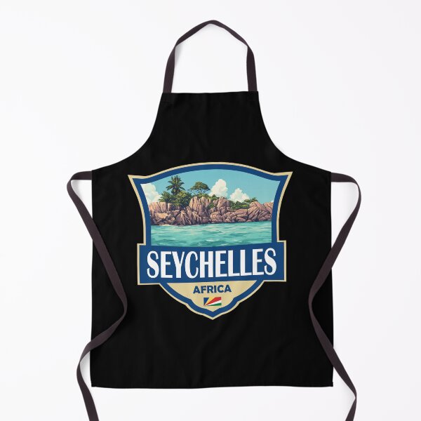 Item preview, Seychelles Illustration Retro Badge designed and sold by KrisSidDesigns.