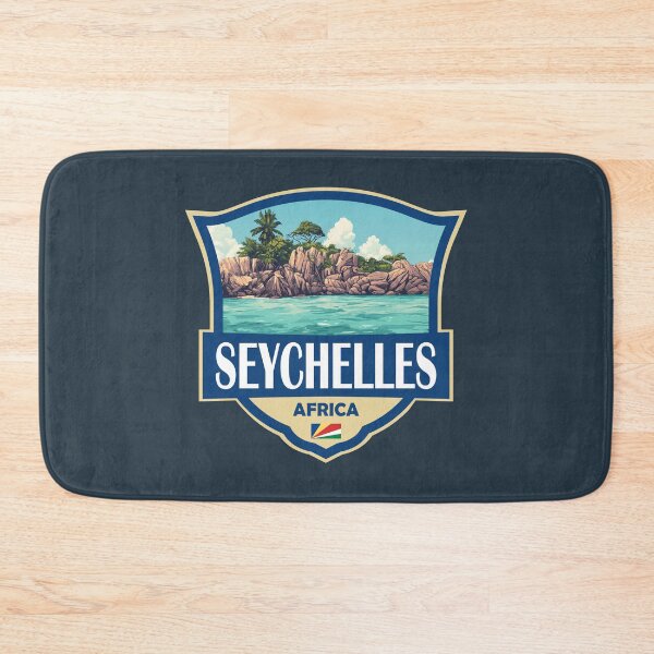 Item preview, Seychelles Illustration Retro Badge designed and sold by KrisSidDesigns.