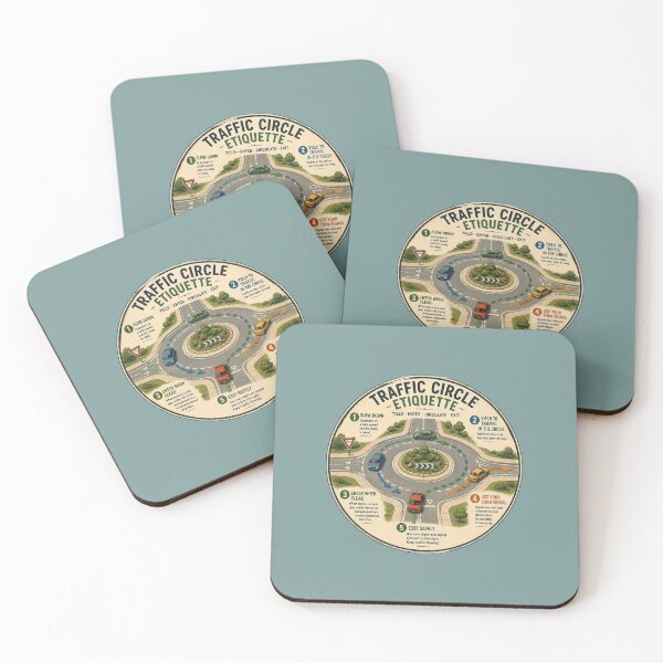 Item preview, Traffic Circle Ettiquette designed and sold by Fifty2Skidoo.