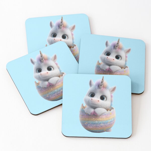 Item preview, ? Adorable Baby Unicorn Hatching - Magical Rainbow Easter Egg Art designed and sold by Hakubiya.