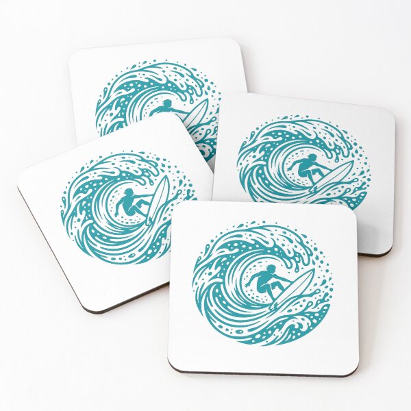 Item preview, Surfer in the Great Wave - Circular Illustration designed and sold by Pulpa-grafica.